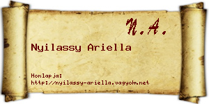 Nyilassy Ariella névjegykártya